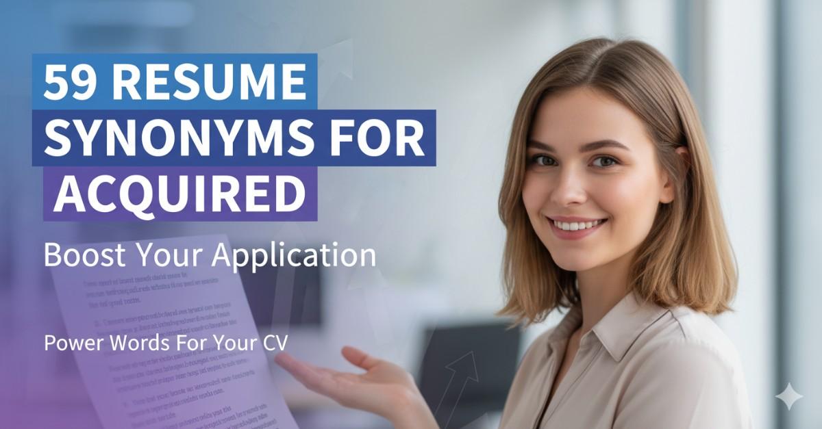 59 Resume Synonyms for Acquired To Use On Your Resume
