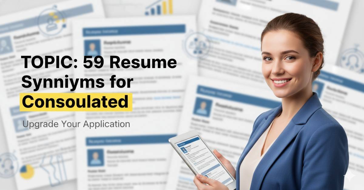 59 Resume Synonyms for Consolidated To Use On Your Resume