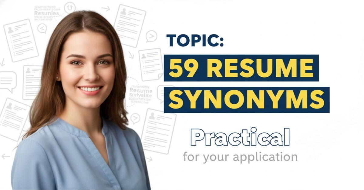 59 Resume Synonyms for Practical To Use On Your Resume