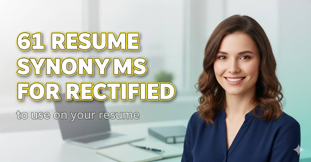 61 Resume Synonyms for Rectified To Use On Your Resume