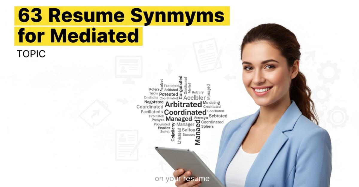 63 Resume Synonyms for Mediated To Use On Your Resume