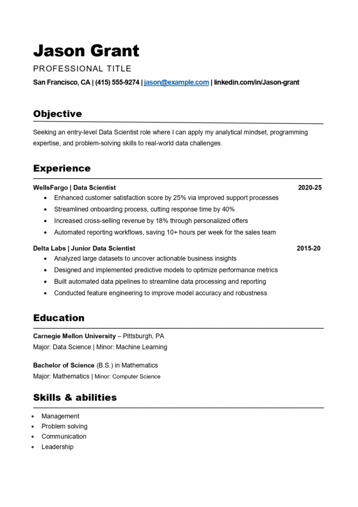 ATS-Friendly Resume