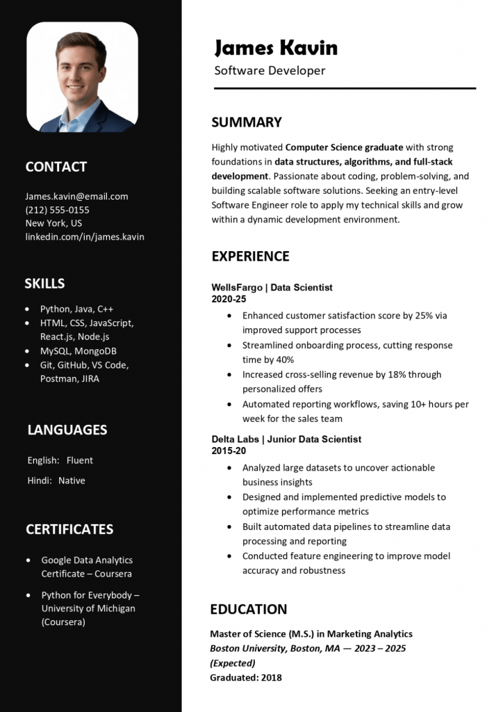 Sample CV Template