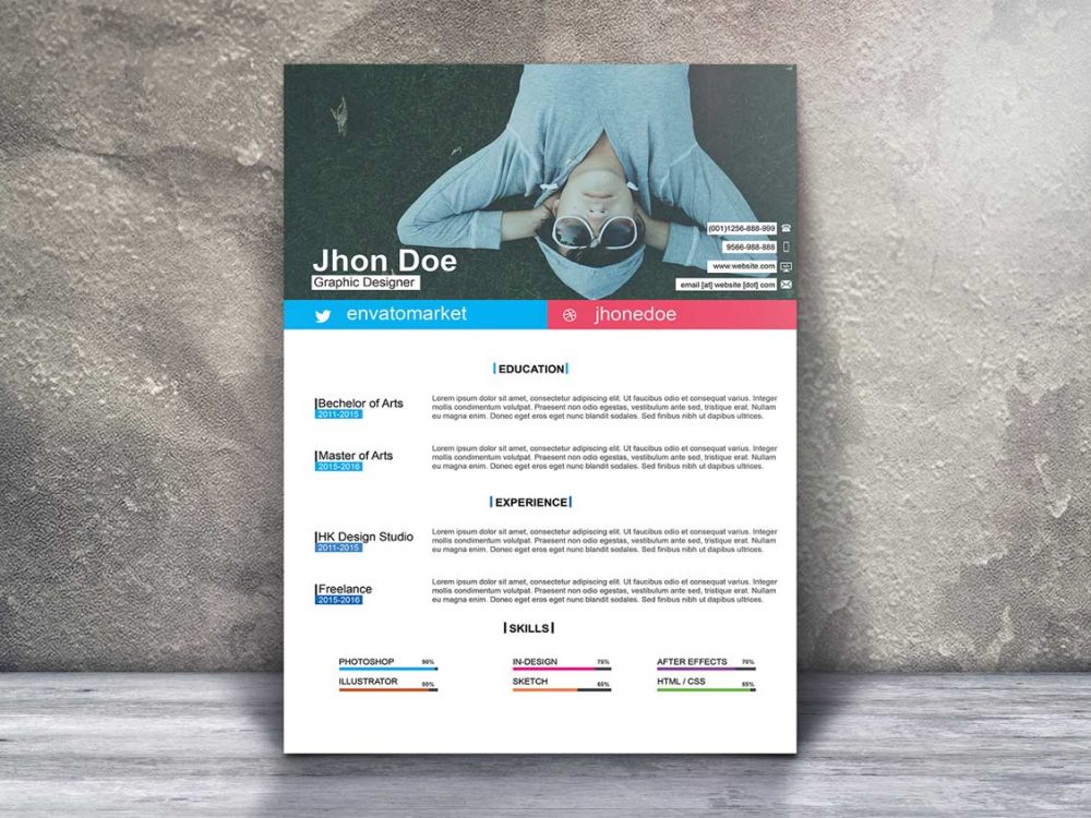 Clean One Page Resume Template