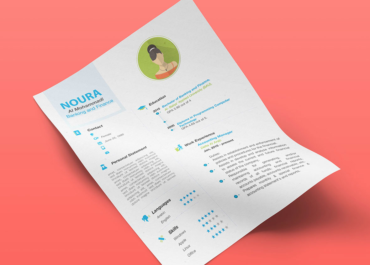 Free Infographic AI Resume Template