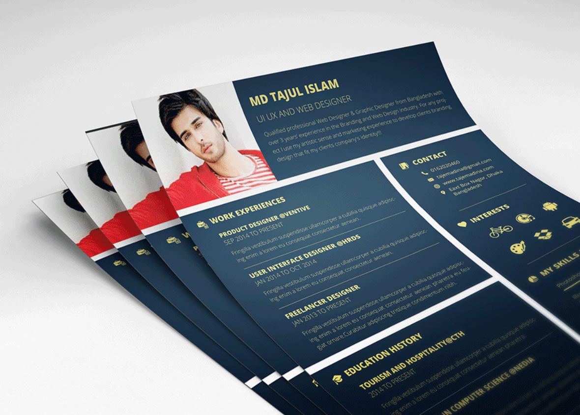 Free Personal Resume Psd Template In 2024 Resumekraft 1031