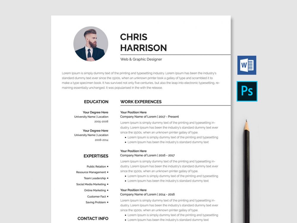 Professional Resume Template Free Download [Word & PSD] - ResumeKraft