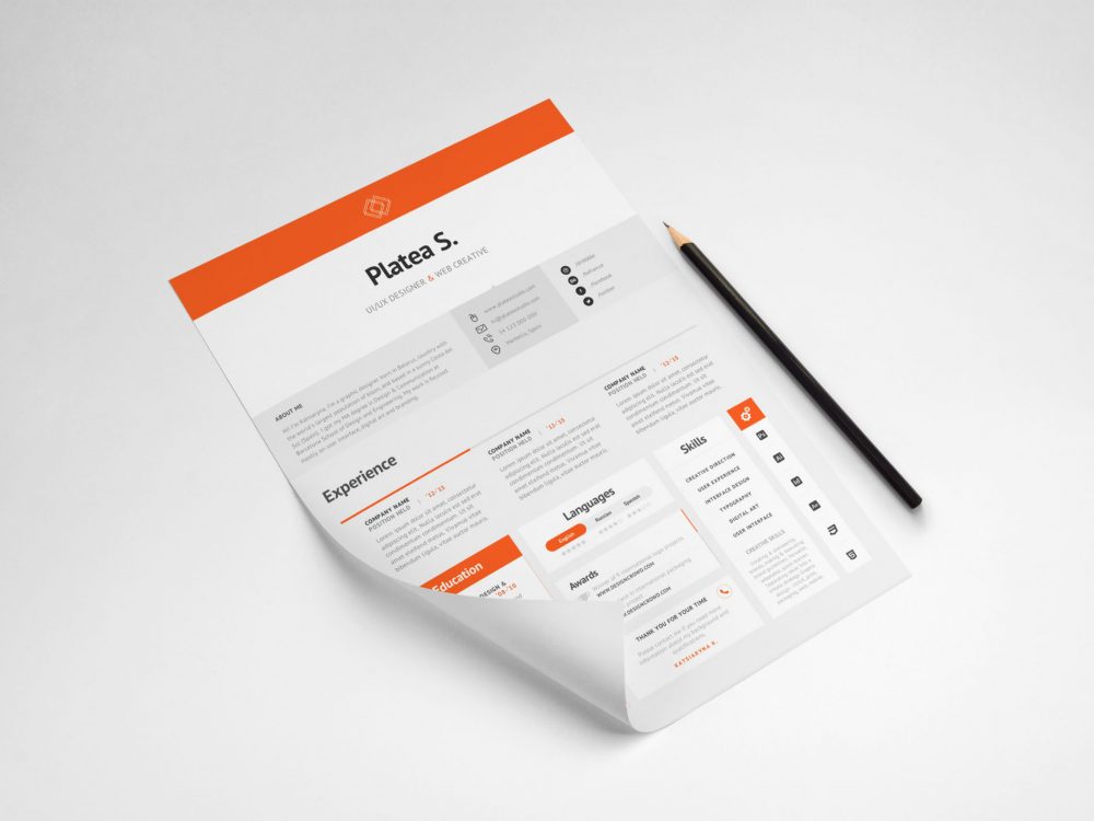 Free Resume Template in A4