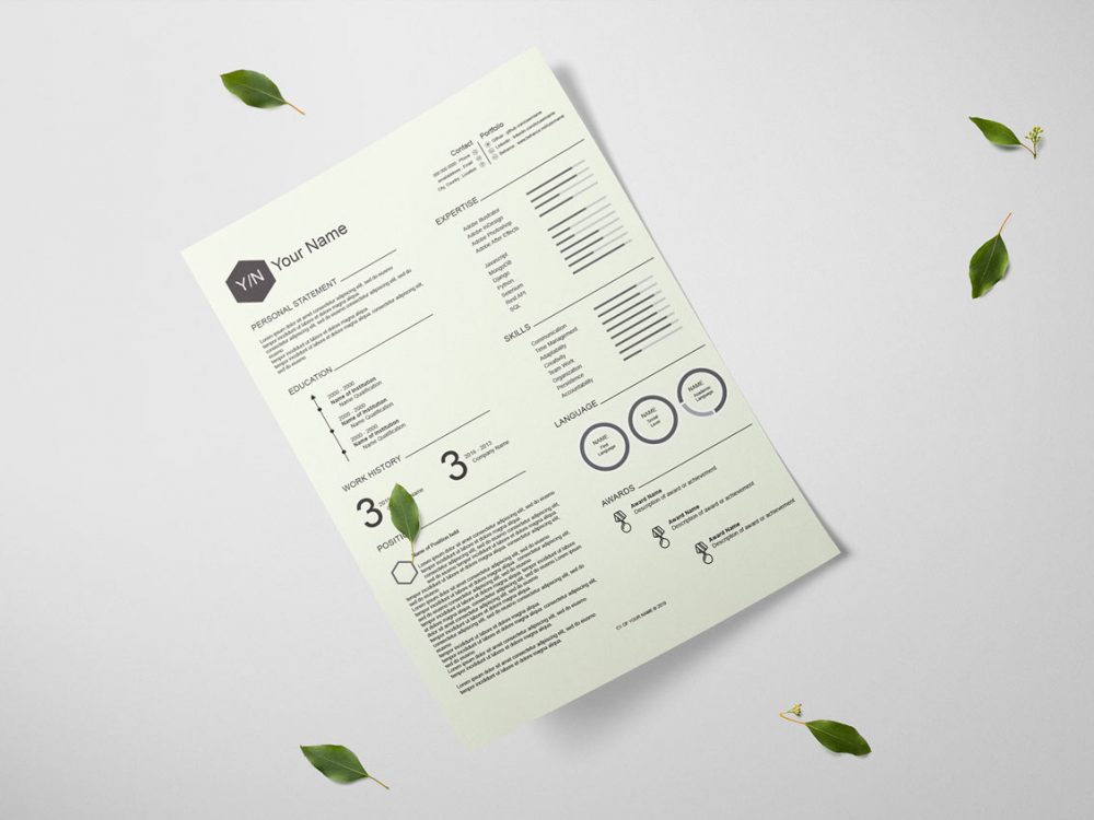 adobe illustrator resume template free download