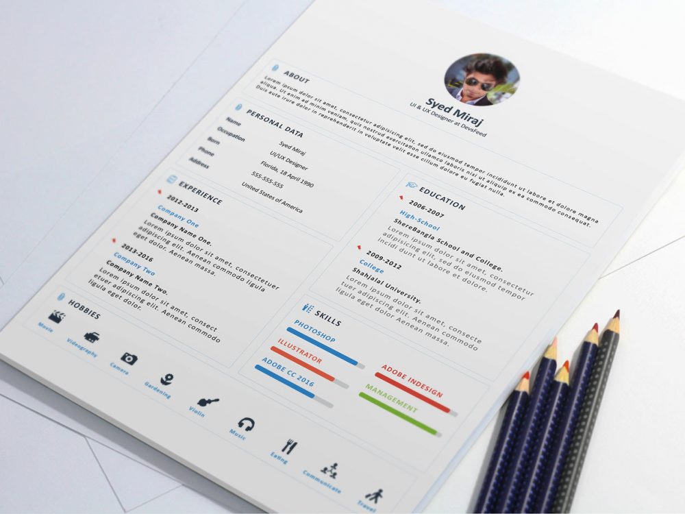 Attractive Resume Template Free