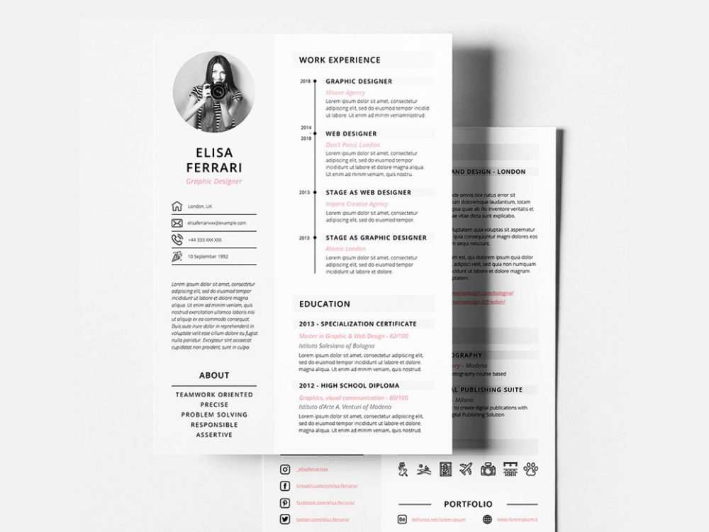 free-creative-resume-cv-template-with-two-pages-2023-resumekraft