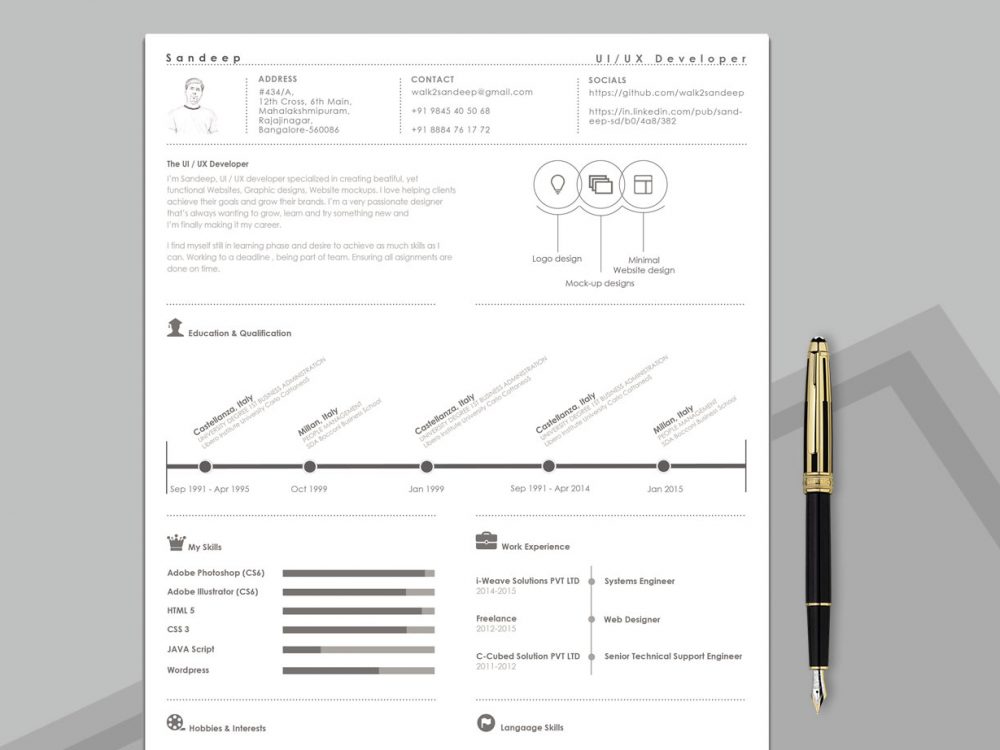 Best Timeline CV Resume Template Free In 2024 ResumeKraft