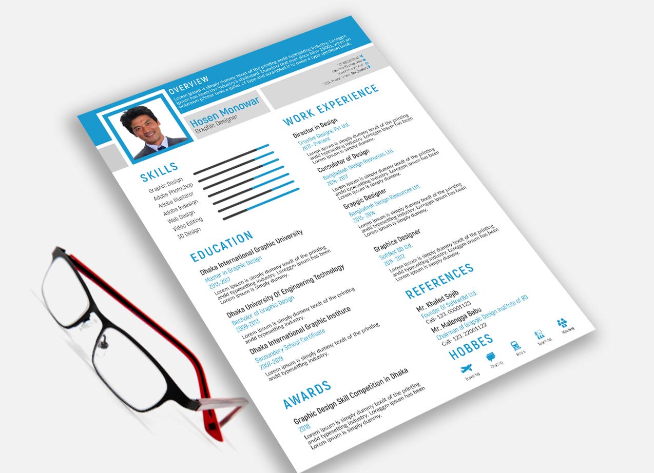 Free Resume Template Adobe Illustrator - ResumeKraft