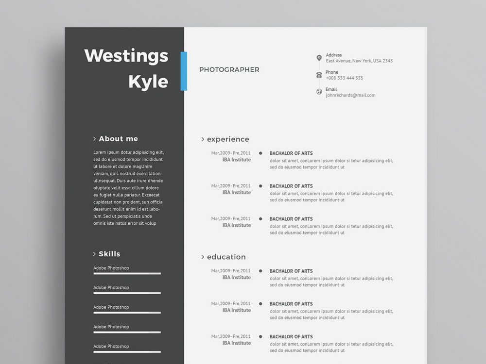 downloadable free modern resume templates for word free