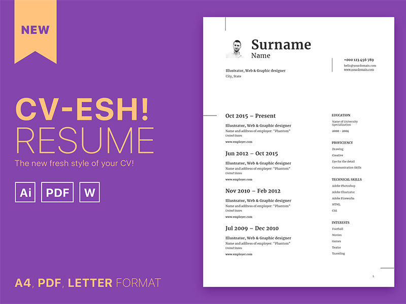 Free Word Format Resume