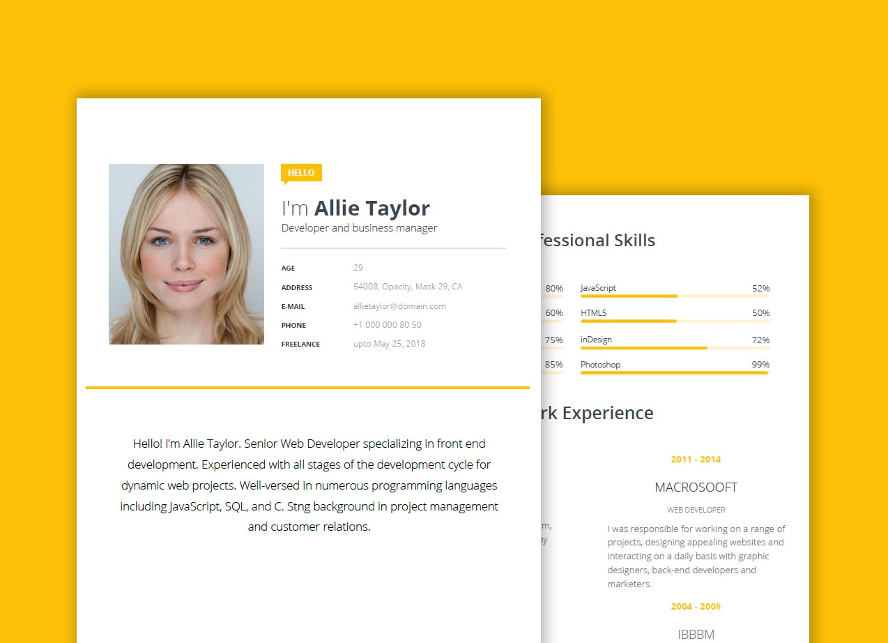 Modern CV Template Free Download in 2024 - ResumeKraft