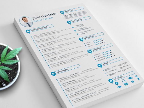resume format psd free download
