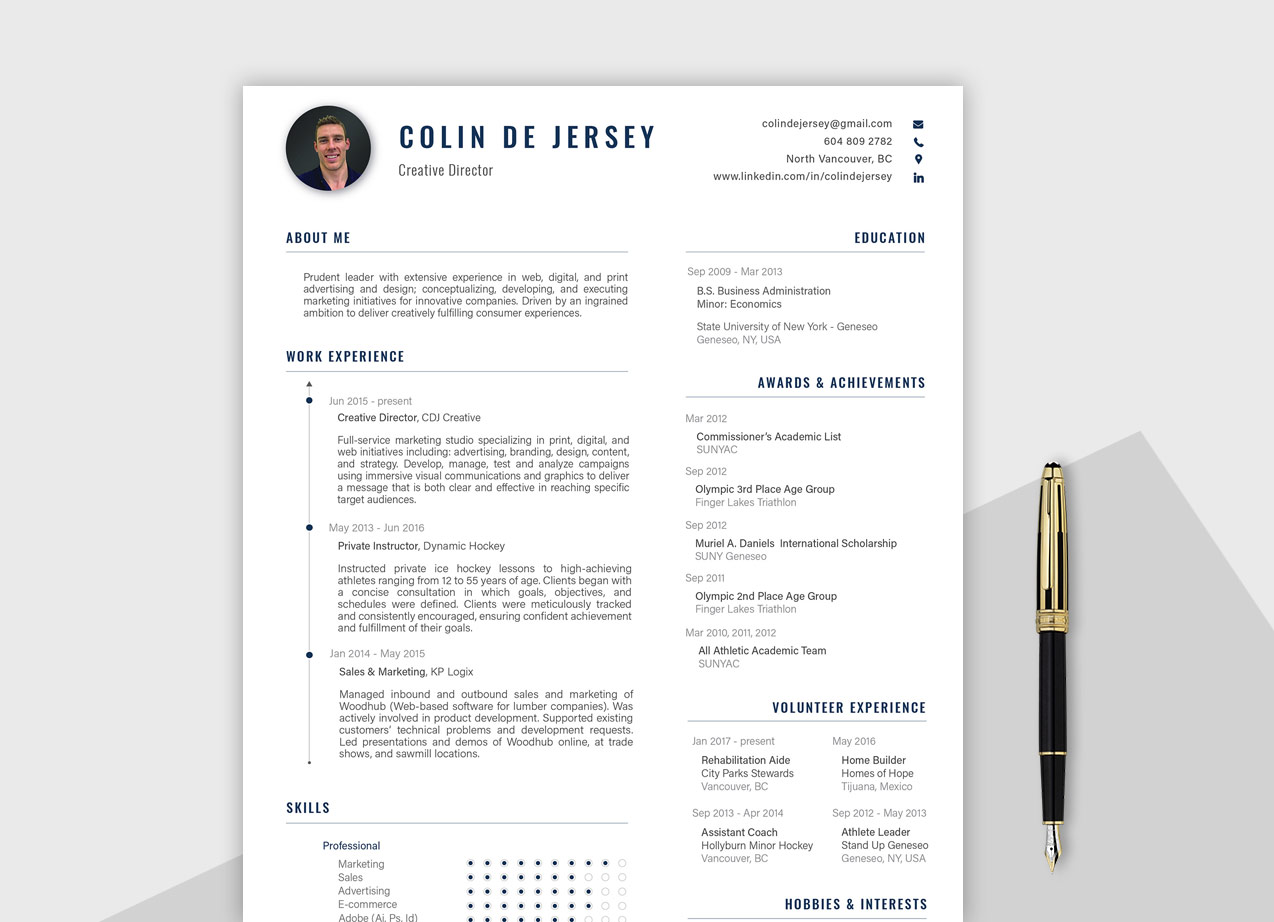 Best Free Professional Resume Template - ResumeKraft