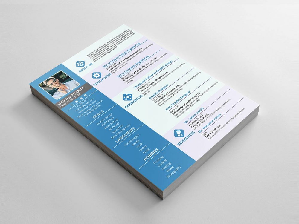 Free Resume Template Psd Format In Resumekraft