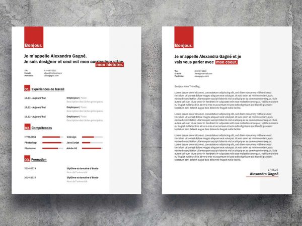 CV Template With Cover Letter