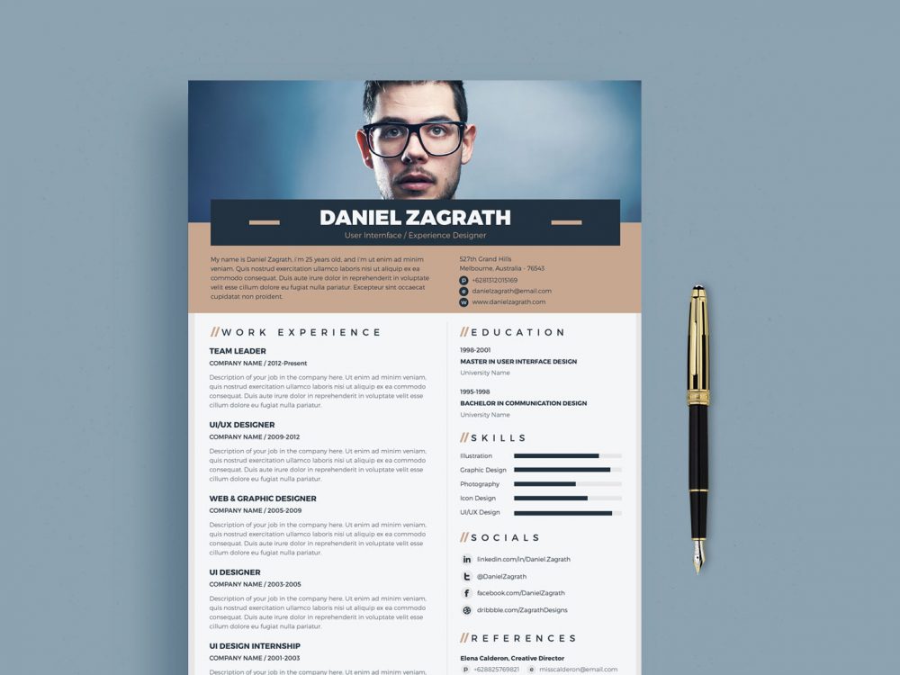 Modern Trendy Free Resume CV Template In 2024 ResumeKraft