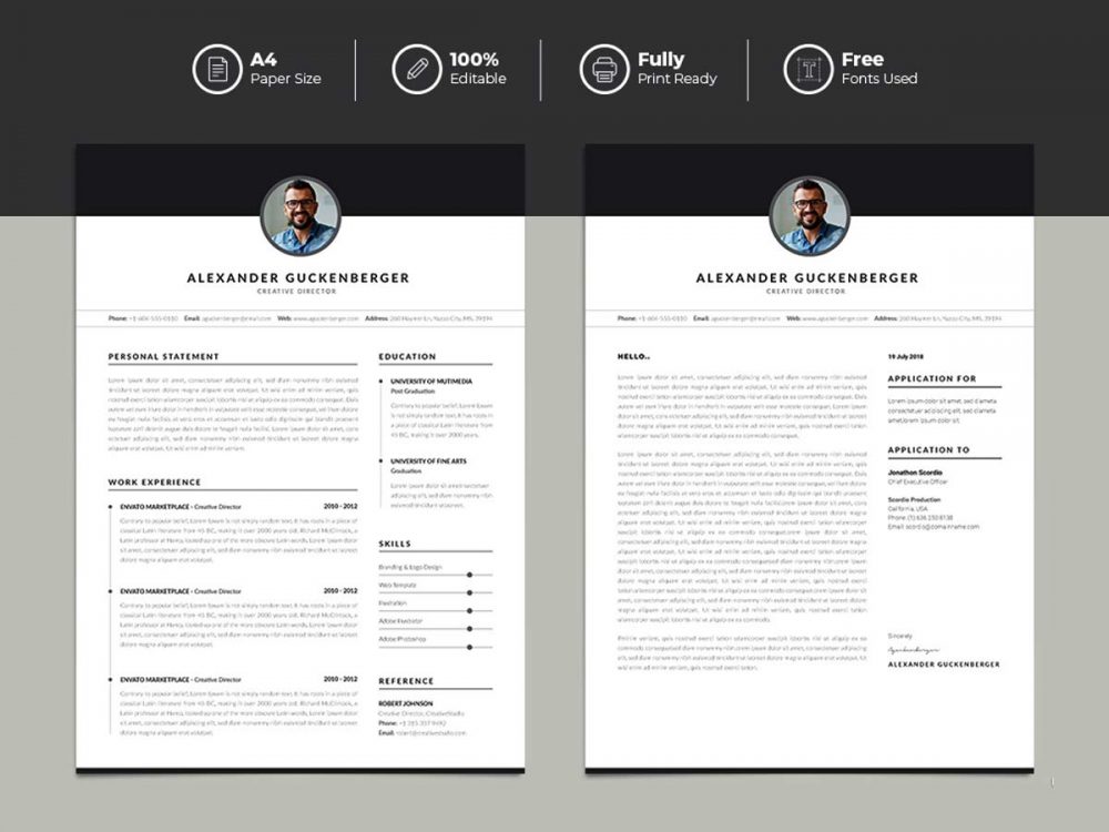 Free Resume Template in A4 & US Letter Size in 2024 - ResumeKraft