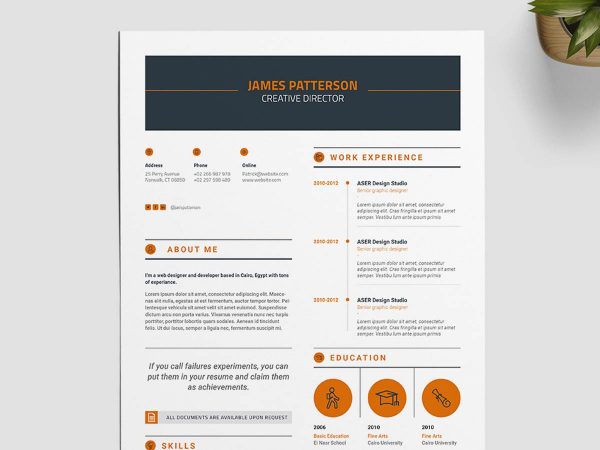 free indesign resume template download