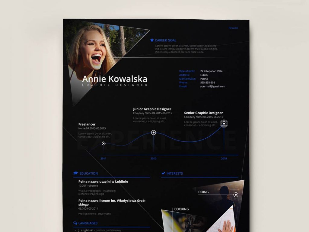 indesign resume templates free download