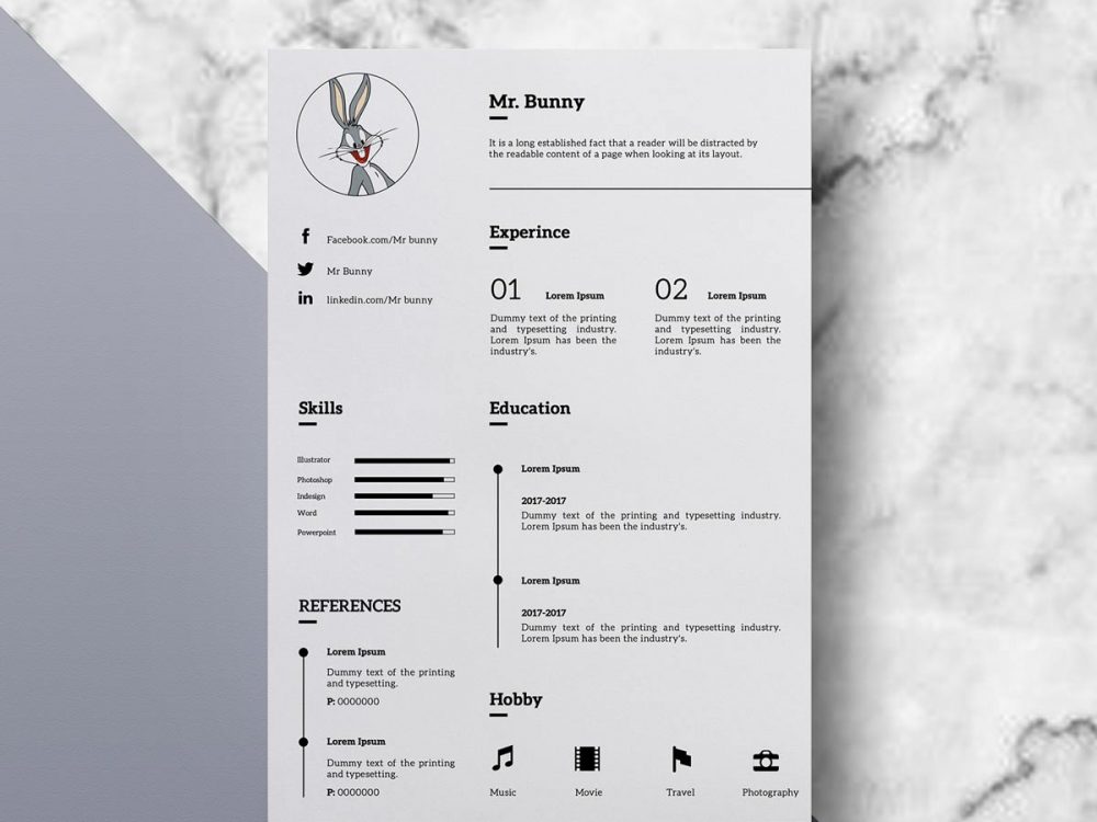 free resume template microsoft word modern clean