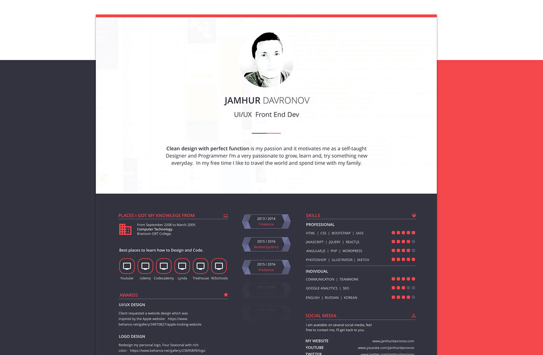 Creative Resume Template Free Download - ResumeKraft