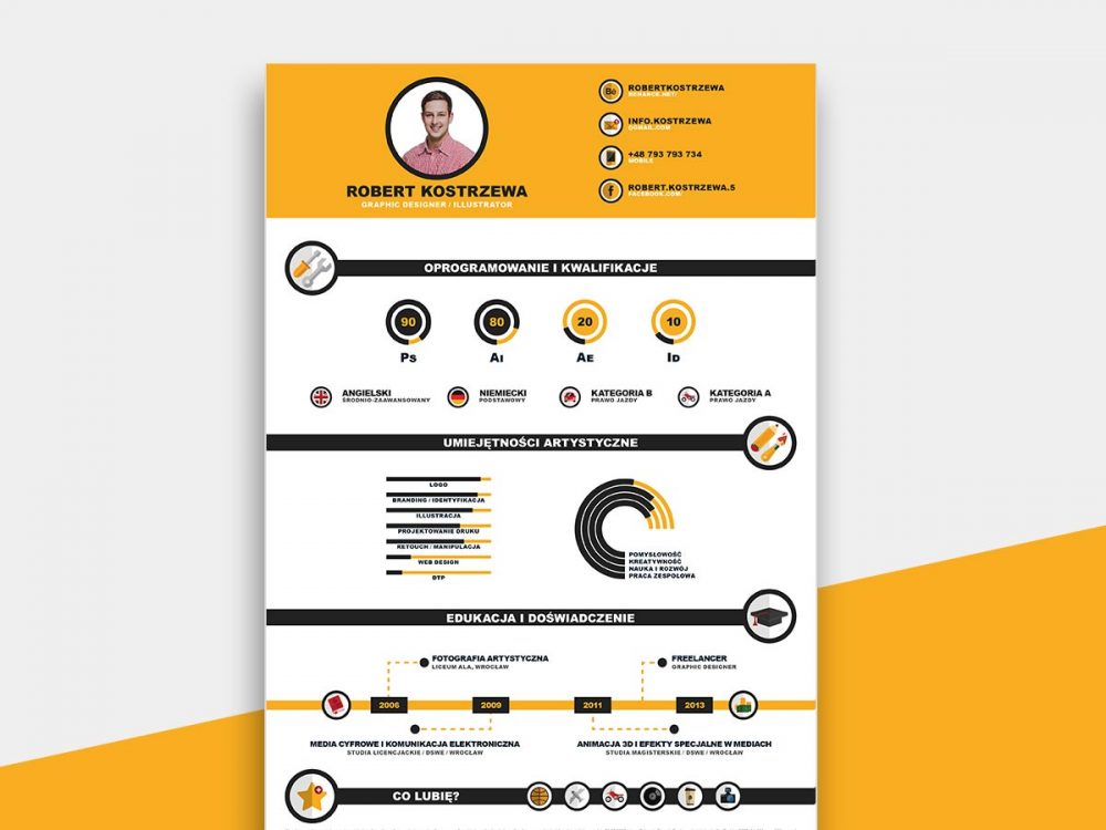 Infographic Resume Template Word Free Download Printable Templates