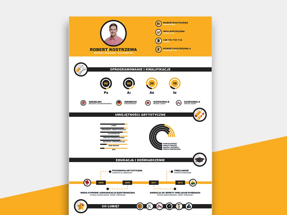 Infographic Resume Template Free Download 2023 ResumeKraft
