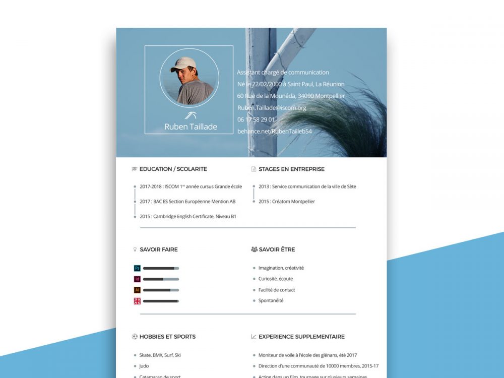 resume photoshop template free