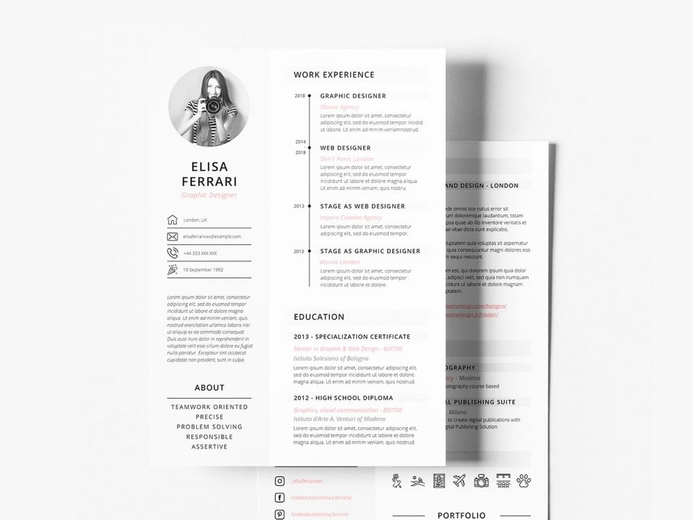 Free Two Pages Resume Template In 2024 ResumeKraft