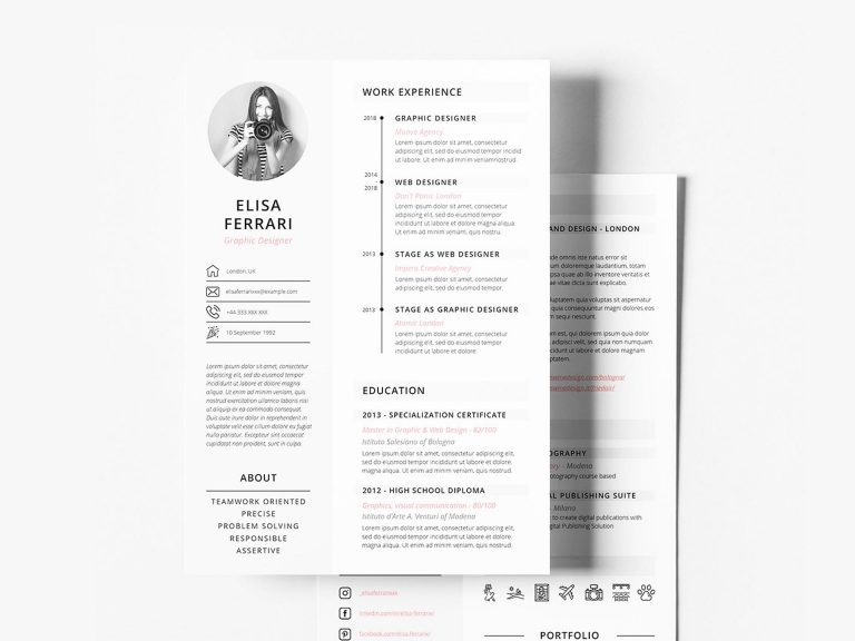 best 2 page resume template