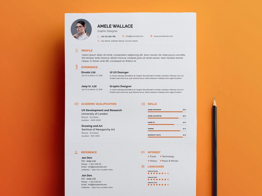 PSD Resume Template Free Download 2023 ResumeKraft