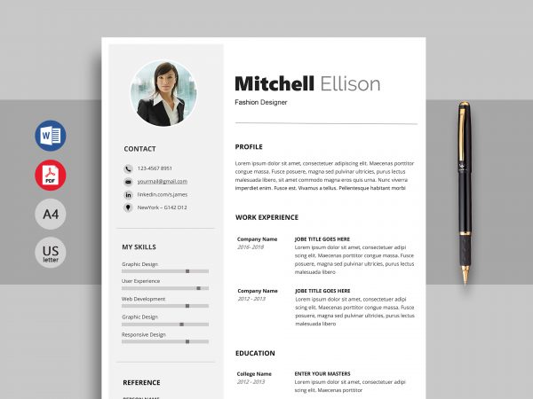 job resume format excel download