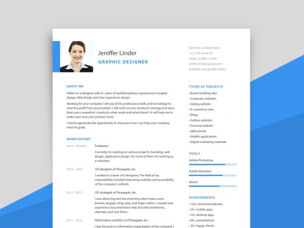 modern resume template free