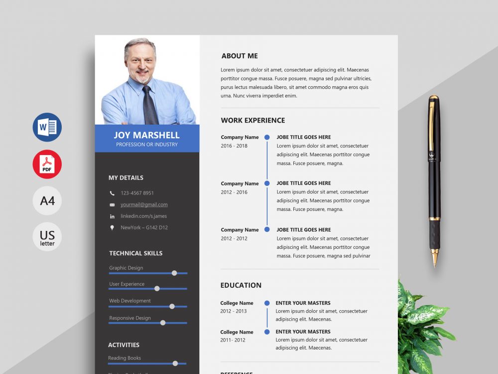 Master Word Resume Template Resumekraft