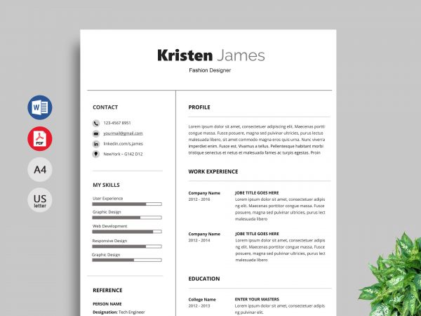 perfect word resume template