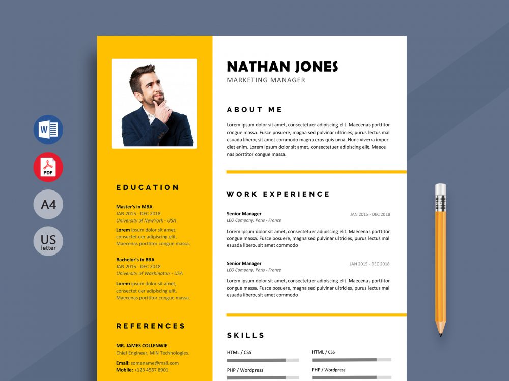 Verbazingwekkend Shout - Modern Resume Template Word Format - ResumeKraft JD-75