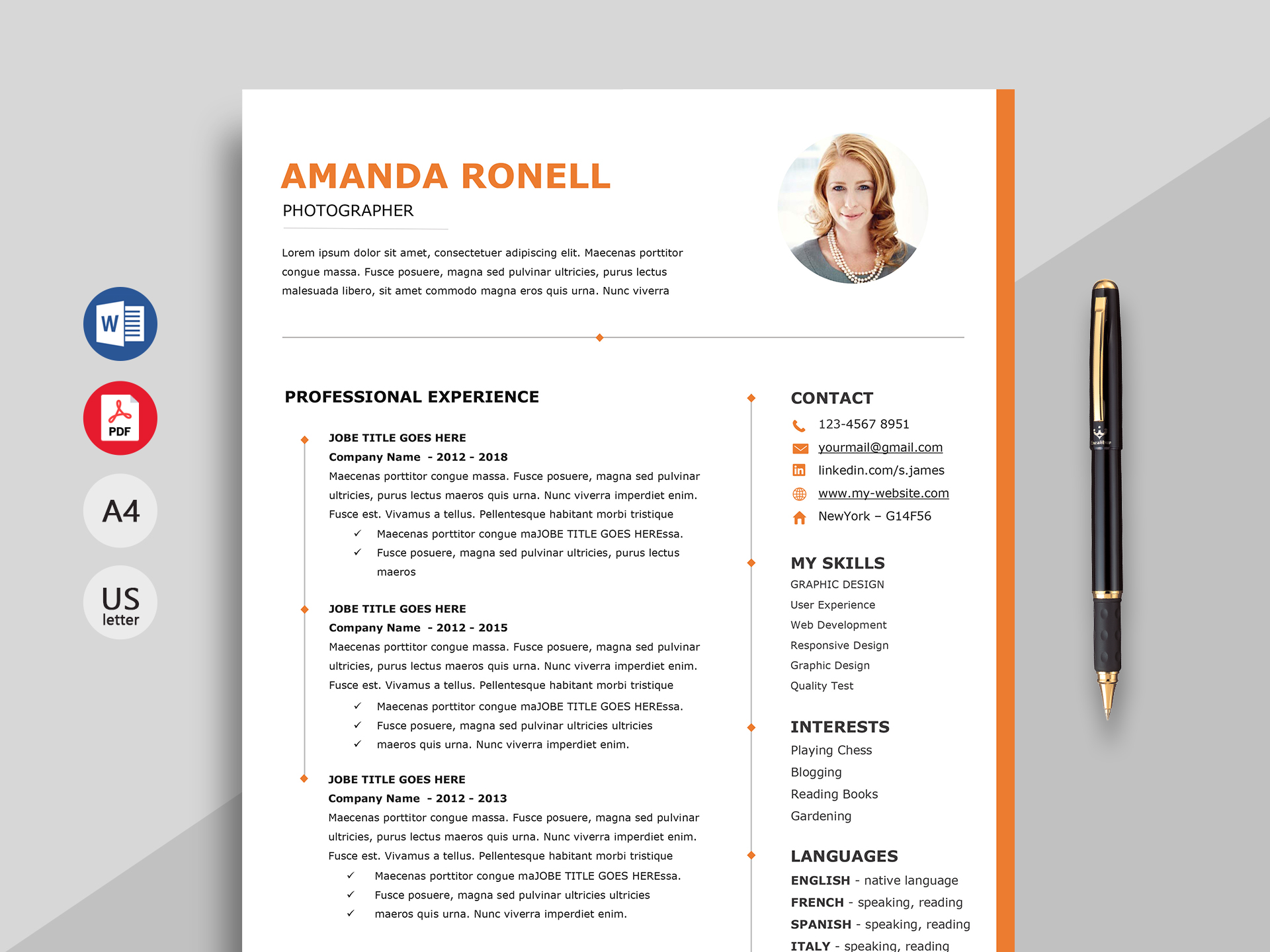resume templates for ms word