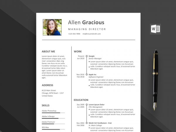 word-resume-template-free