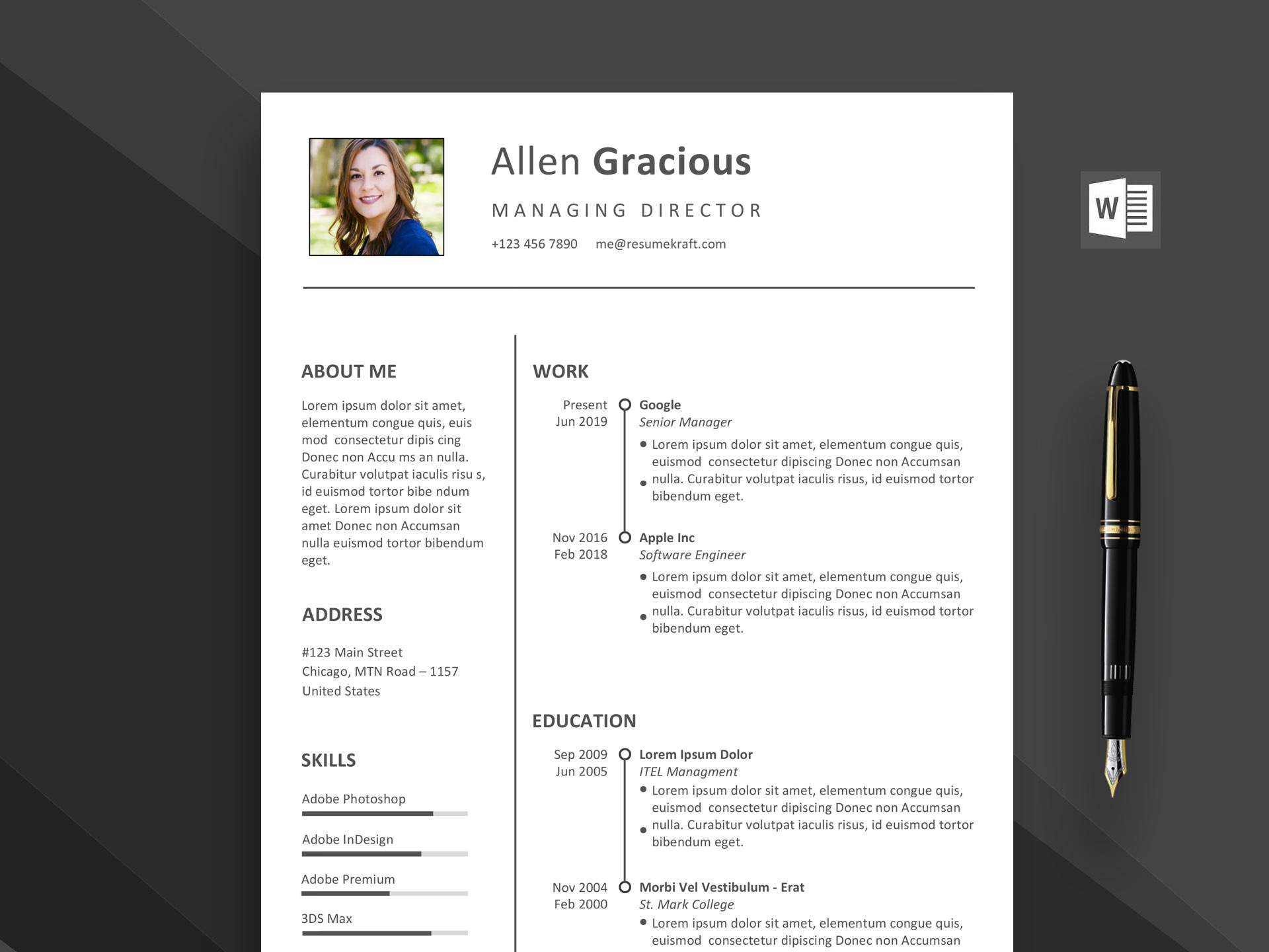 Resume Template With Picture from resumekraft.com