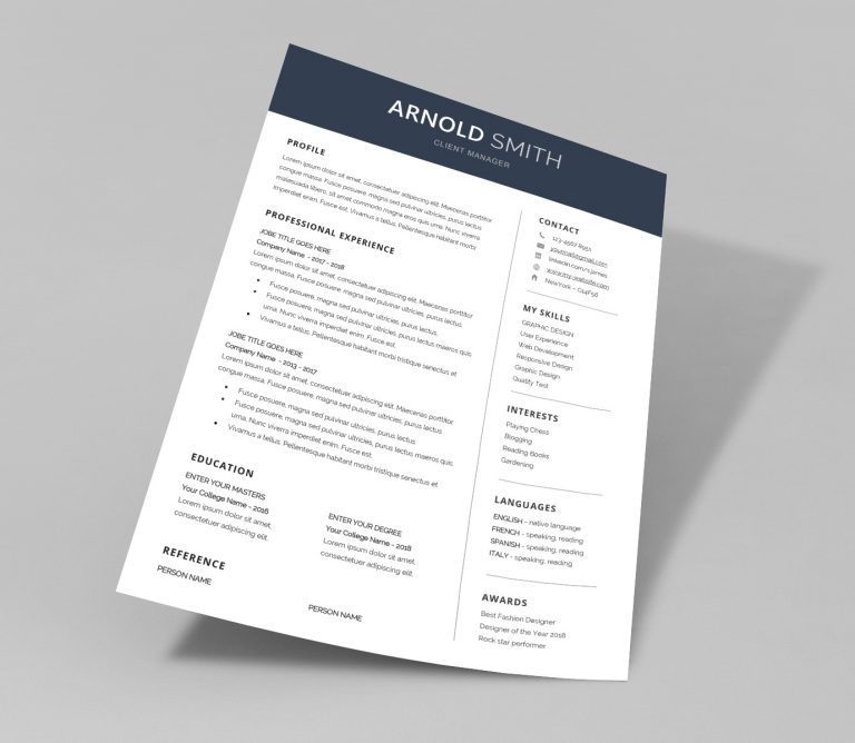 Anchor Resume Template Word Format in 2024 - ResumeKraft