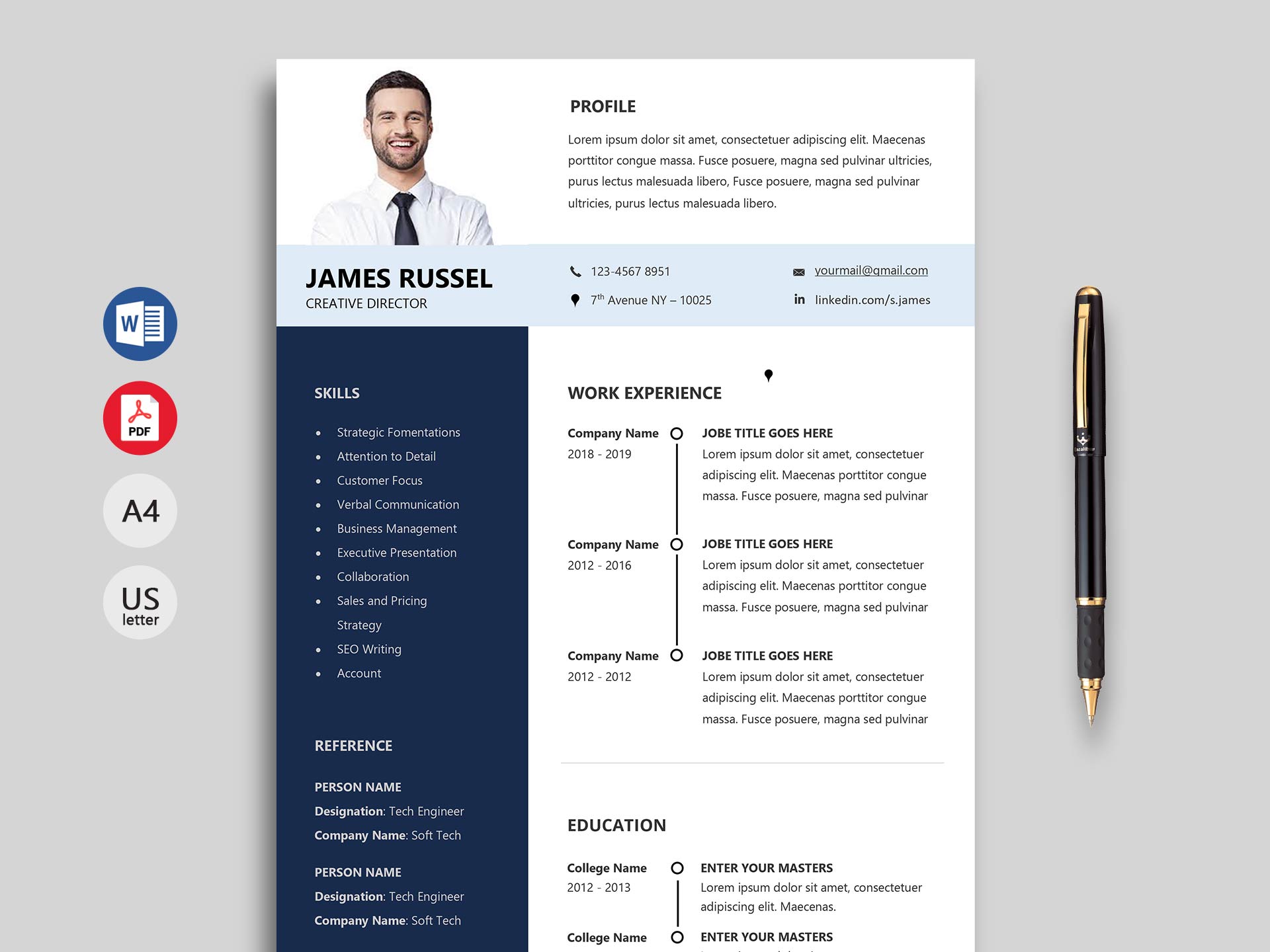 Resume Template Word 2013 from resumekraft.com