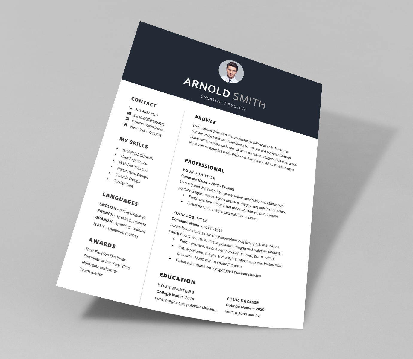 Super Clean Resume Template Word - Super Clean Resume Template 2
