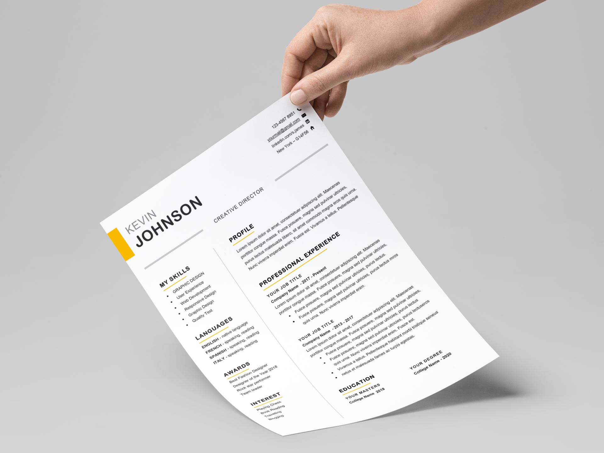 96 Professional Resume Format For Graphic Designer