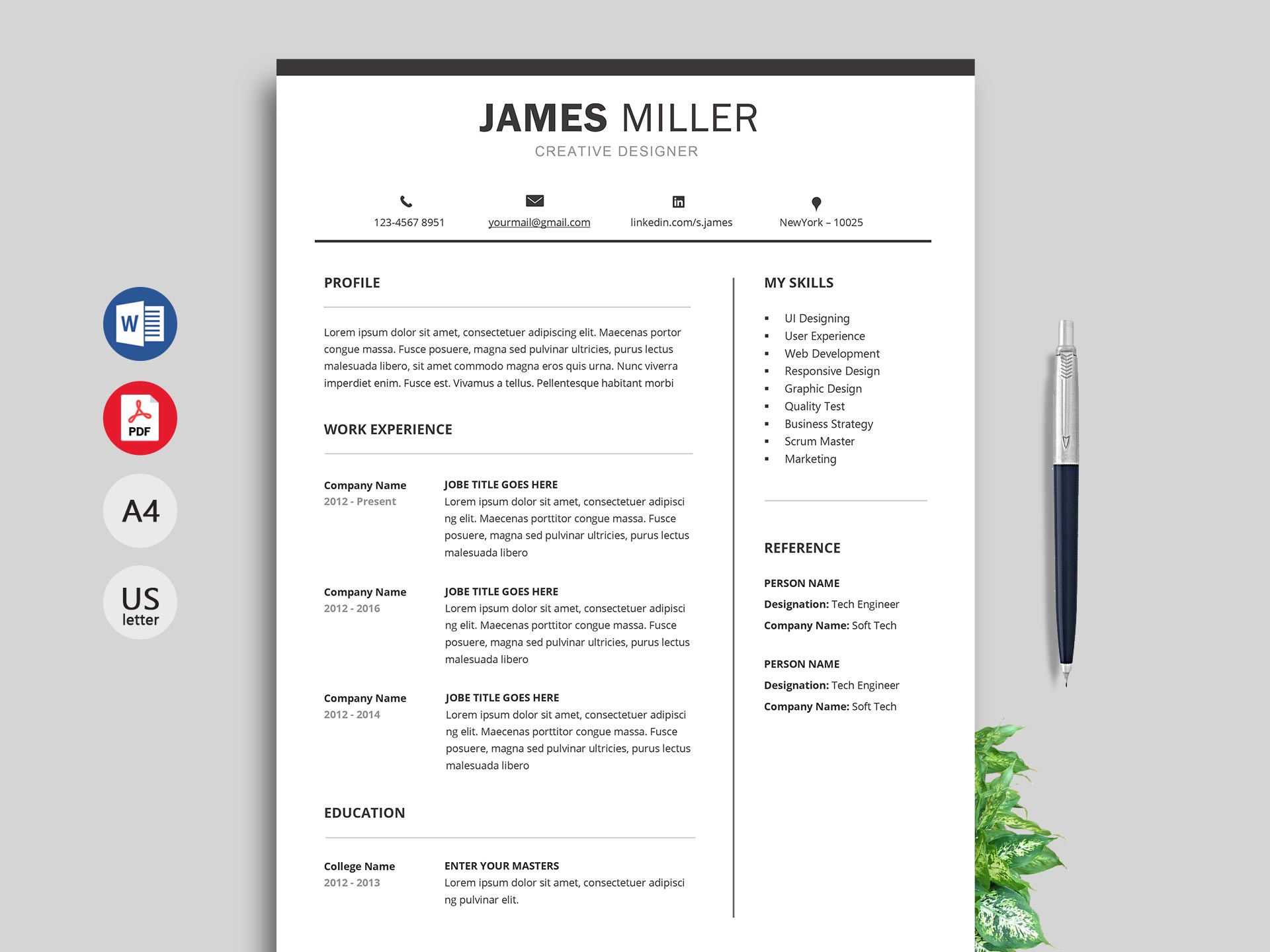 good resume for project manager   47