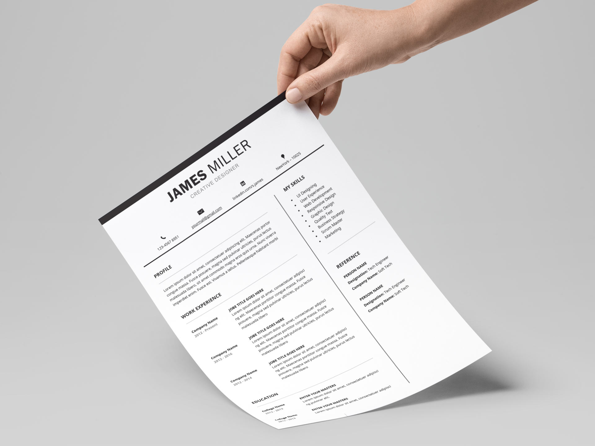 Free Simple Resume Amp Cv Templates Word Format 2020 Resumekraft